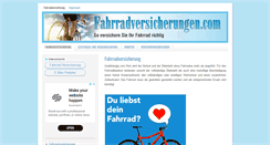 Desktop Screenshot of fahrradversicherungen.com