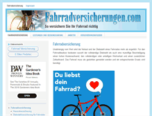 Tablet Screenshot of fahrradversicherungen.com